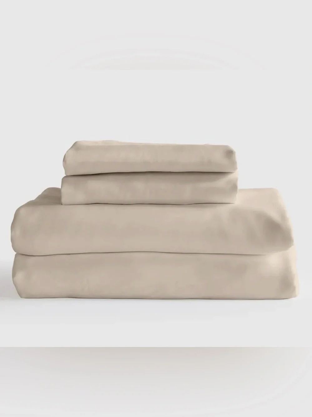 NEW Quince 3 Piece Bamboo Fitted Sheet Set, Cal King (Sand)